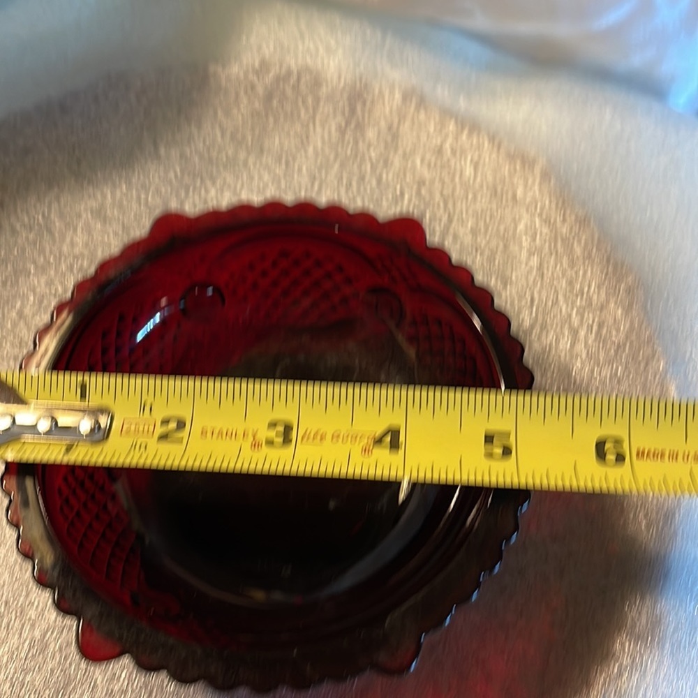 Avon Vintage Cape Cod Red Dessert Bowl - Picture 4 of 5